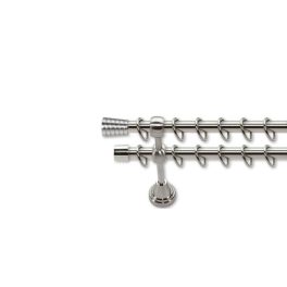 16 mm Inox 2 soros Függönykarnis garnitúra